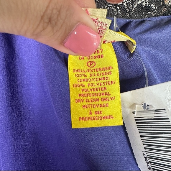 Catherine malandrino 100% silk asymmetrical true wrap dress nwt - Picture 7 of 7